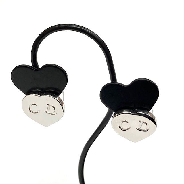 Christian Dior クリスチャンディオール ピアス CDロゴ刻印 ハート