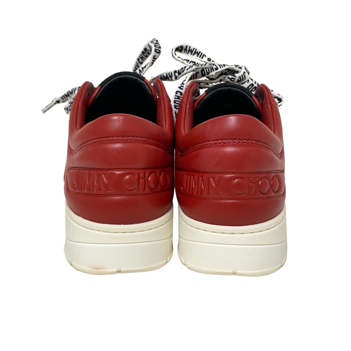 JIMMY CHOO ジミーチュウ　美品　37 JIMMY CHOO(ジミーチュウ) スニーカー 37 レディース - レッド