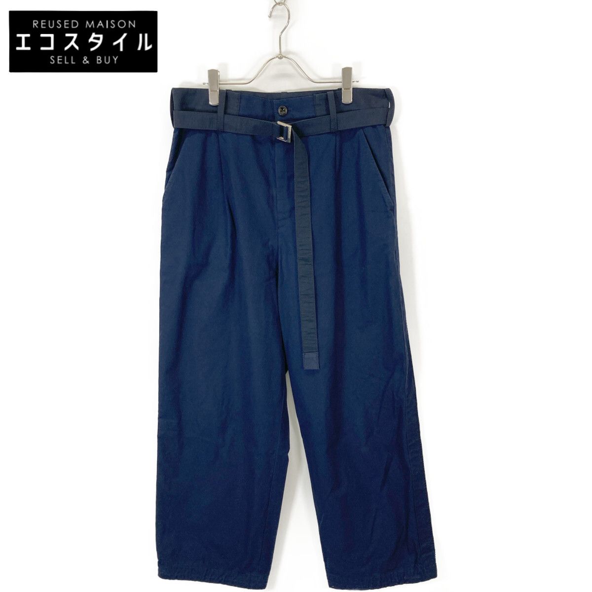 sacai サカイ 22-02680M ｺｯﾄﾝ ｳｪｻﾞｰﾐｯｸｽﾄﾞﾛｽﾄﾊﾟﾝﾂ 3