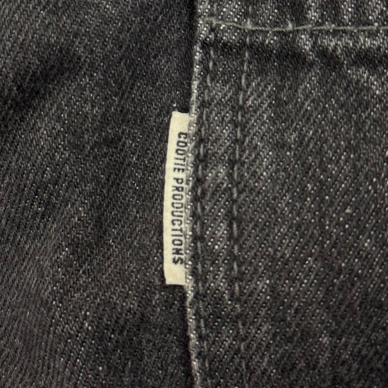 クーティー 22AW ワイド 5ポケット バギー デニム ブラックフェード M