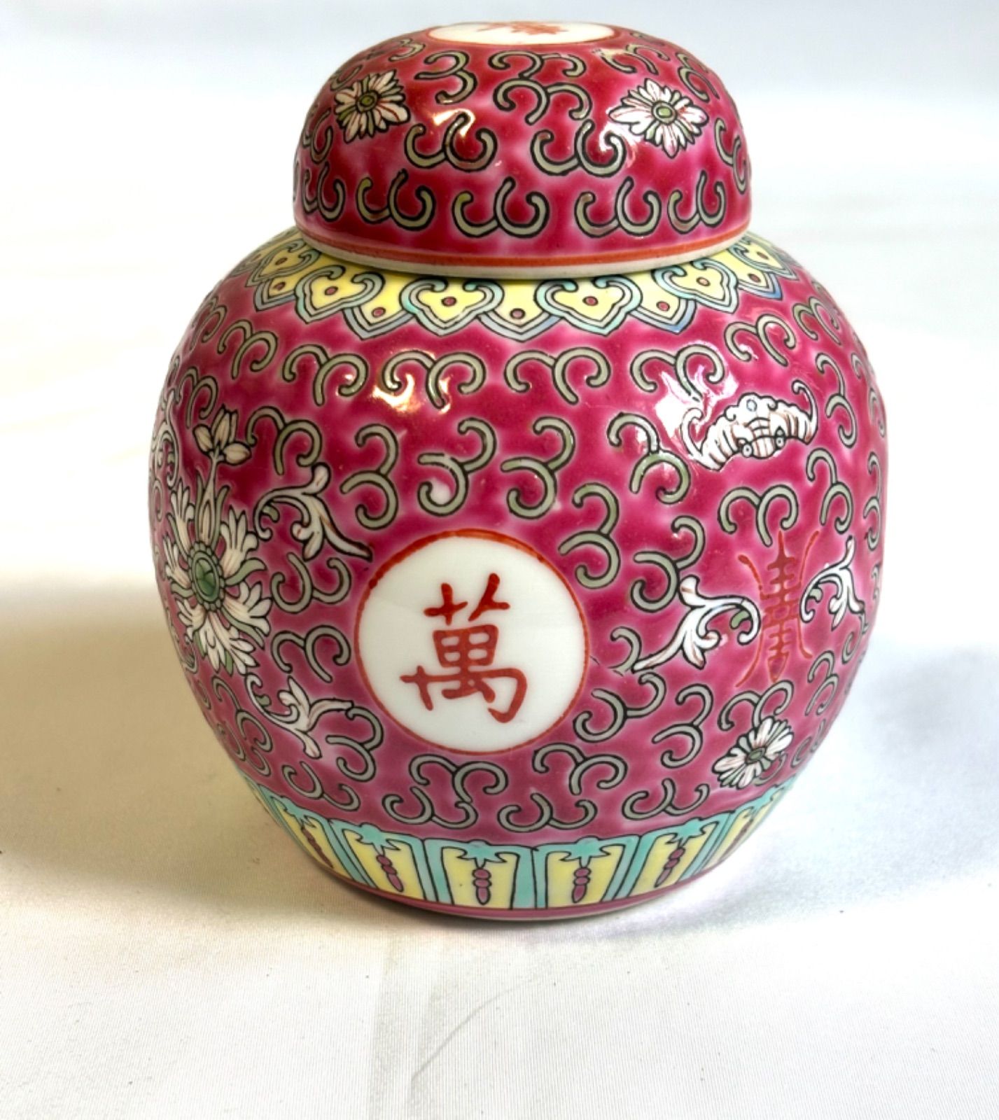 清代　青花漢詩唐草文茶壷 清代 青花漢詩唐草文茶壷