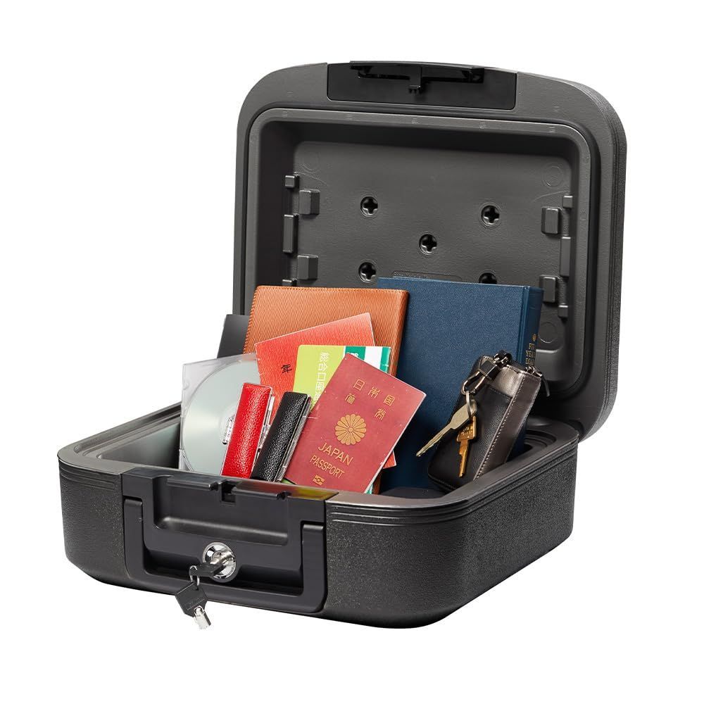 数量 SENTRY セントリー 金庫 家庭用 ETL規格 72時間 防水 UL規格 30分 耐火 手提げ 収納ボックス 鍵付き 7.8L A4 チューブラーキー ブラック CHW20201