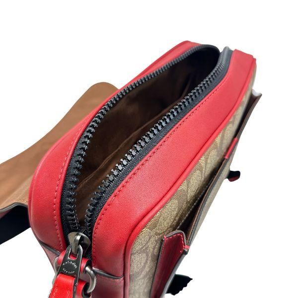 新品 COACH メンズバッグ ブロックド シグネチャー CC018