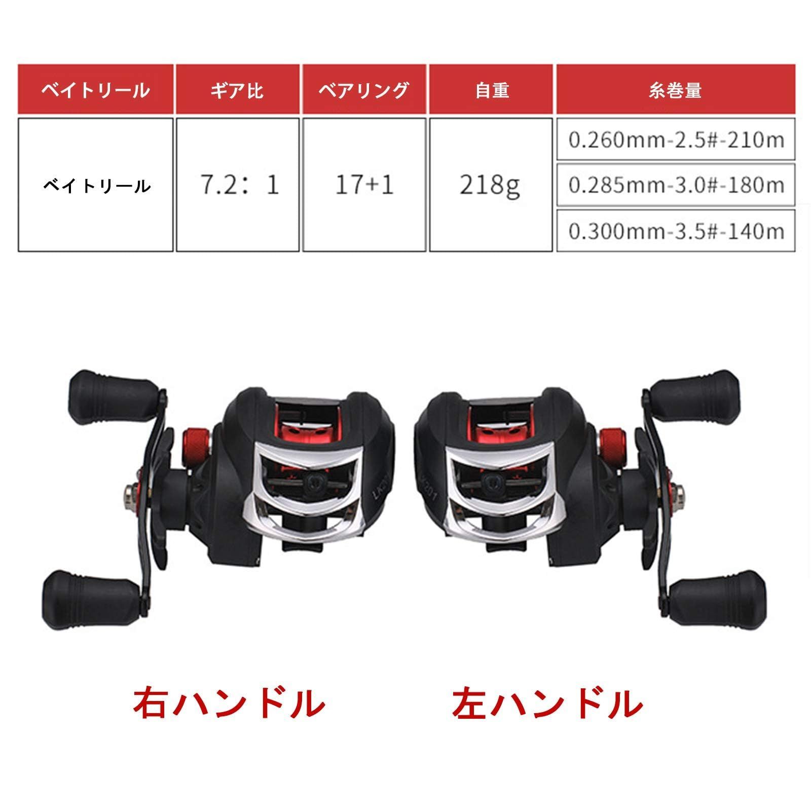 ベイトリール 海 バス釣り 左/右ハンドル 最大ドラグ力8kg ギア ベイトリール 海 バス釣り 左/右ハンドル 最大ドラグ力8kg ギア