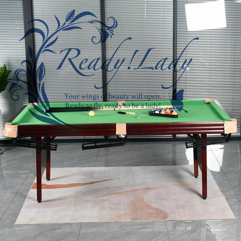 無垢材室内成人用2.1m 7フィート折りたたみビリヤードテーブル 組み立て不要 ビリヤード台 プールテーブル