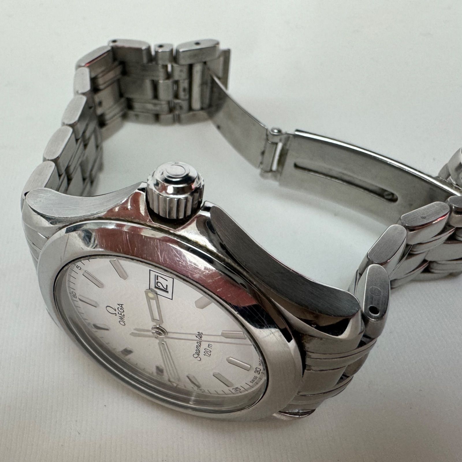 稼働品✨OMEGA オメガ シーマスター 120M デイト クォーツ - メルカリ 
