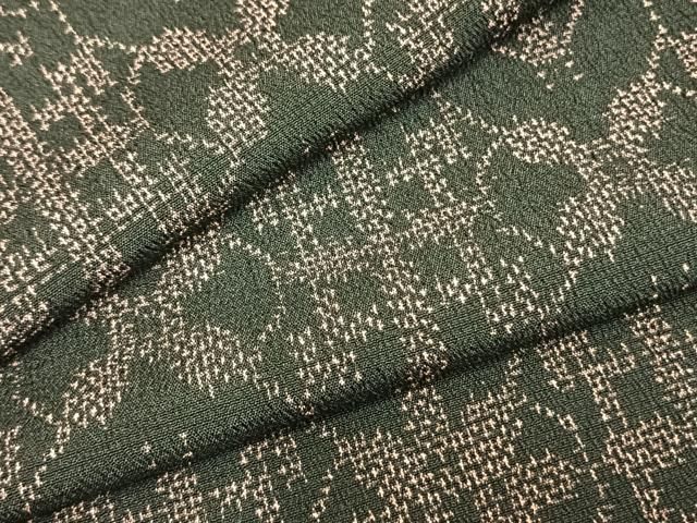 平和屋着物▽本塩沢 単衣 幾何学文様 正絹 逸品 AAAZ9221fy