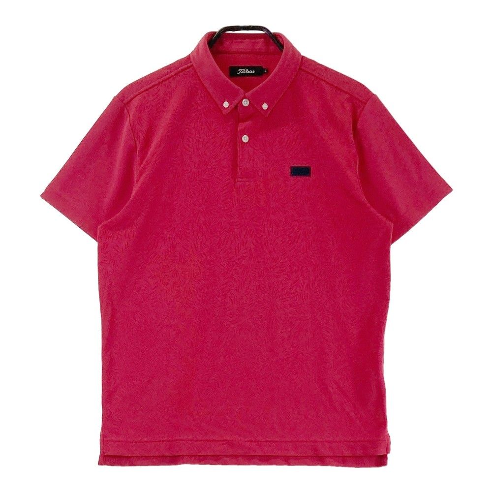 Titleist Golf Pink Short Sleeve Made In Japan Large Collared