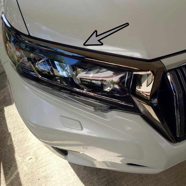 トヨタ TOYOTA 純正 ランドクルーザープラド 150系 ヘッドランプ オーナメント ガーニッシュ 漆黒 メッキ RH LH 助手席 運転席 セット パーツ エンジン タイヤ バンパー 検索 マフラー