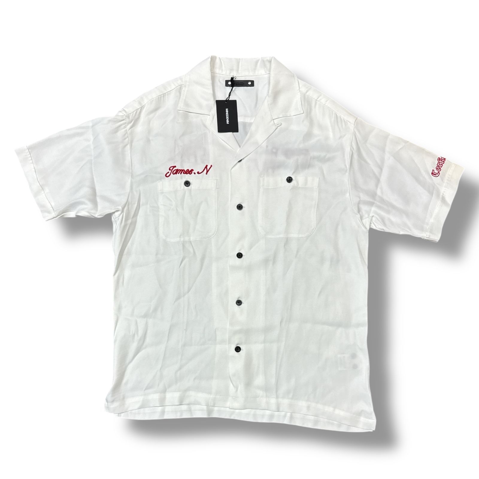マインデニム　ボーリングシャツ MINEDENIM - Detroit Embroidery Bowling SH （BLK