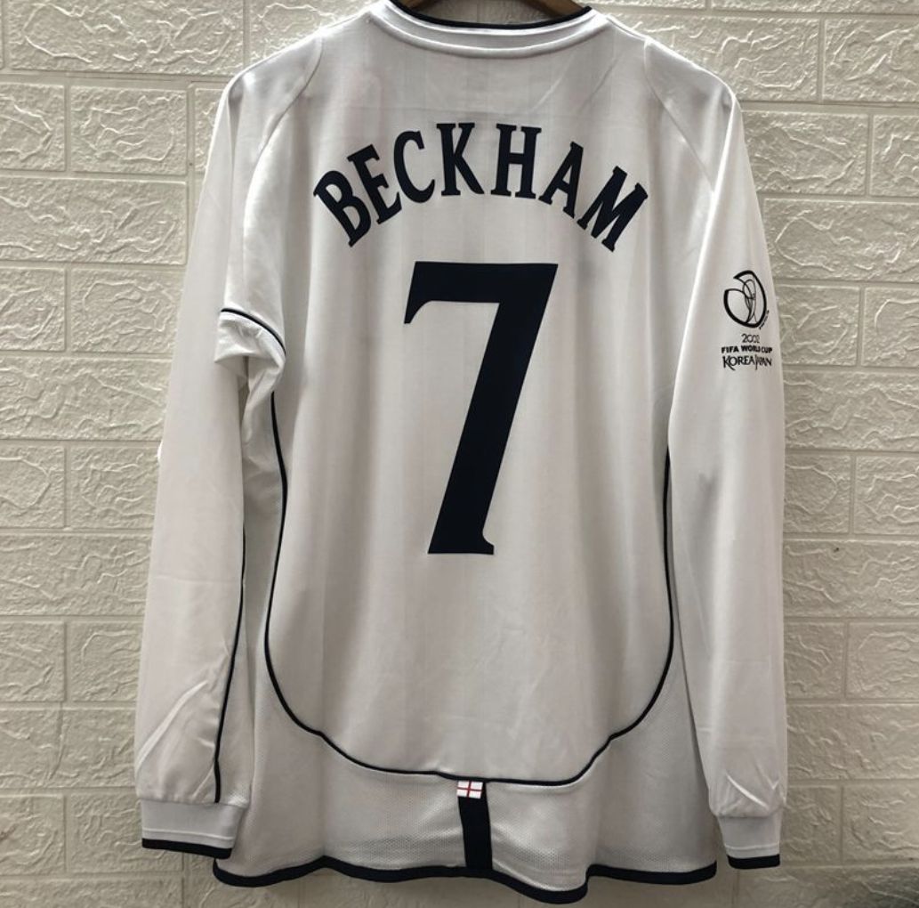 イングランド代表 7番BECKHAM 02日韓W杯 ユニフォーム 白 Mサイズ 美品・