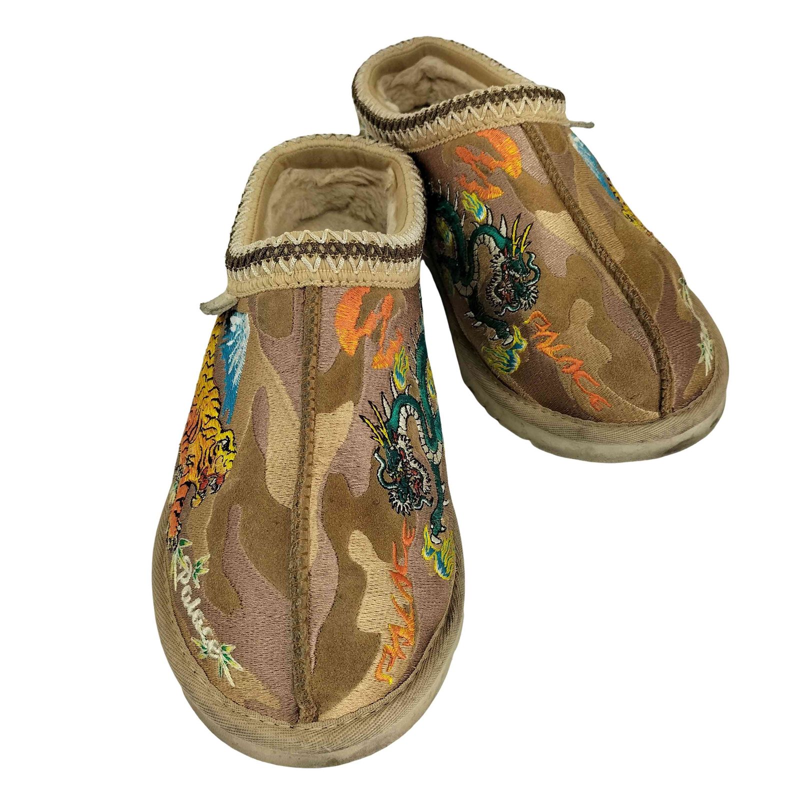 アグ UGG Tasman Slipper Burnt Camo 刺繍ボアサンダル スリッポン メンズ JPN 26