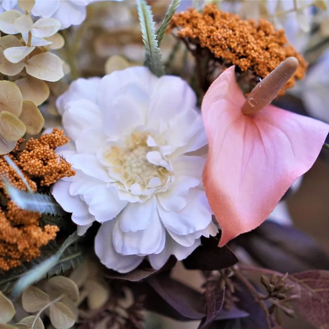 ✿ベージュ系ウェディングブーケ（造花ブーケ） 未使用品 - メルカリ