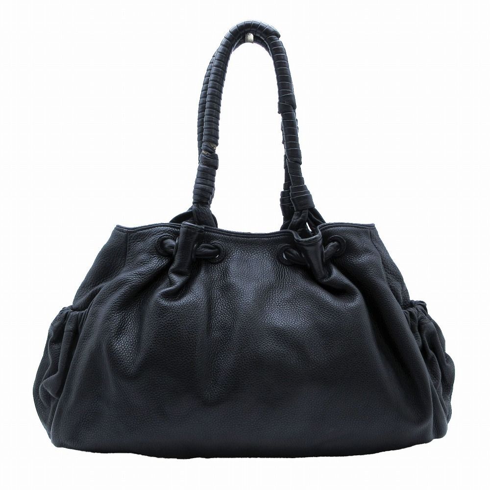 【美品】ジョルジオアルマーニ☆ロゴチャーム　シボ革　ワンショルダー　ホーボー GIORGIO ARMANI ジョルジオアルマーニ ロゴチャーム シボ革 ワン