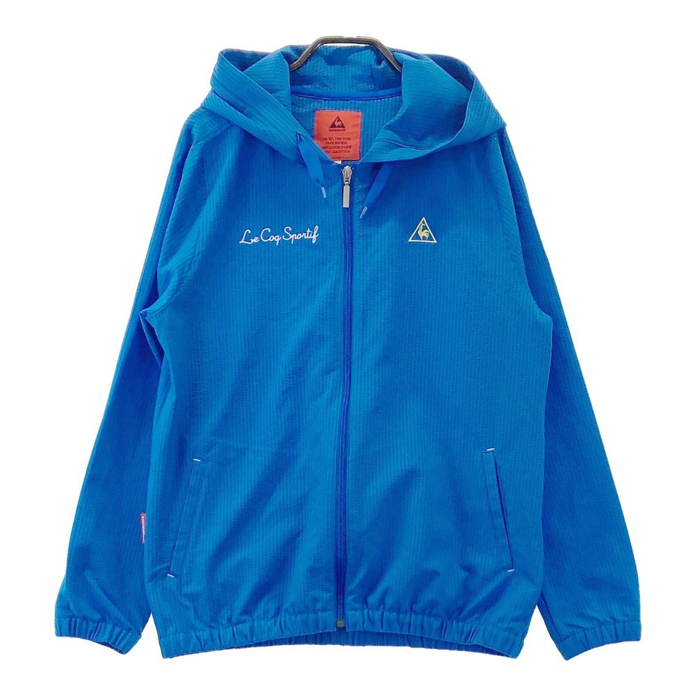 ルコックゴルフ★ジップアップ シワ加工 薄手 パーカー ネイビー Lサイズ le coq sportif - ルコックスポルティフ ジップアップ パーカー