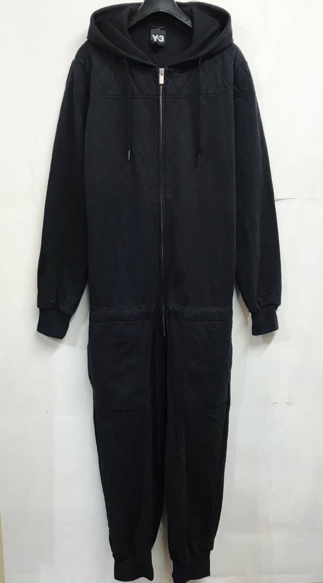 y-3 ワイスリー オールインワン つなぎ 黒 ヨウジヤマモト Y-3 - Y-3 ワイスリー ヨウジヤマモト ジャンプスーツ