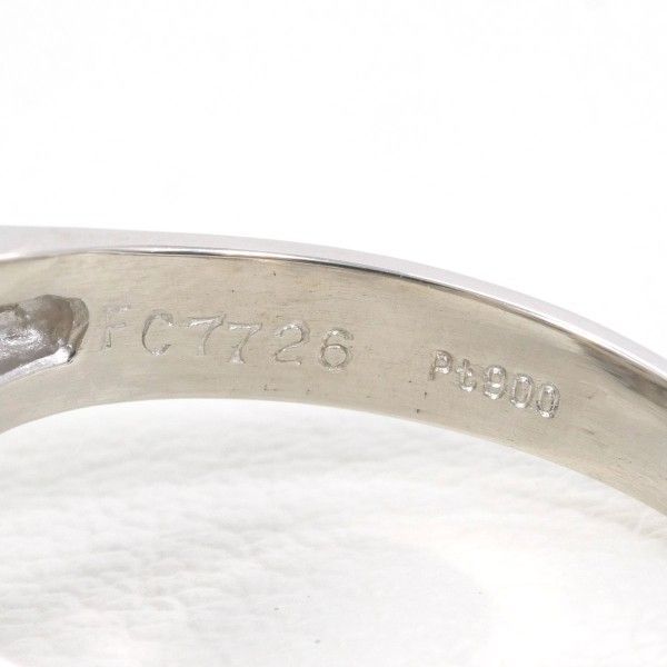 PT900 リング 指輪 10号 パール（真珠） 約9mm ダイヤ 0.40 総重量約