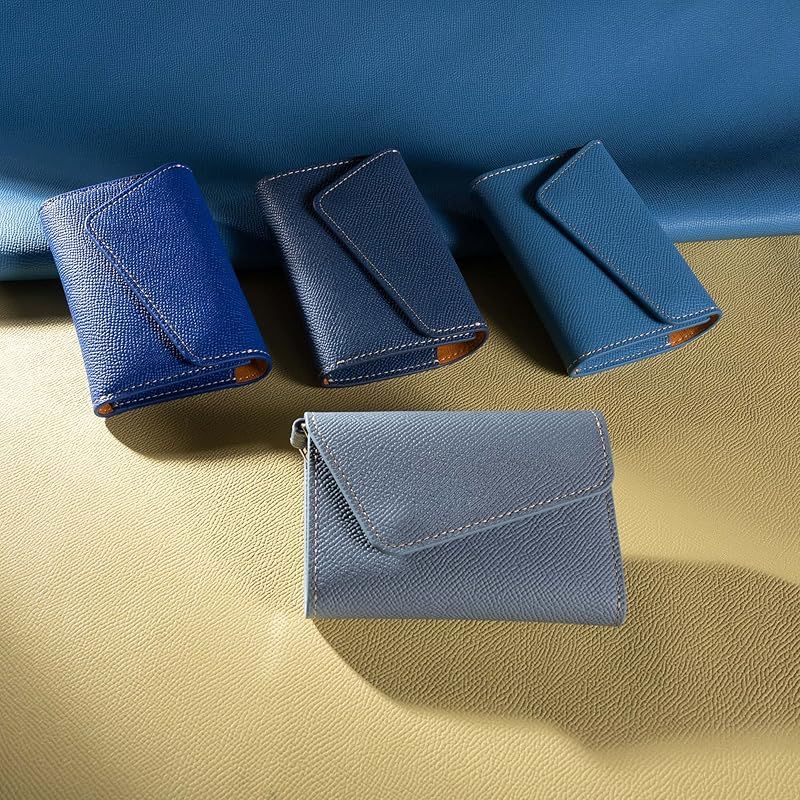 COGURE コグレ スマートキーケース 本革 ヨーロピアンエンボスレザー 透明窓 スマートキーホルダー カード入れ ギフトボックス付き ディープブルー DeepBlue