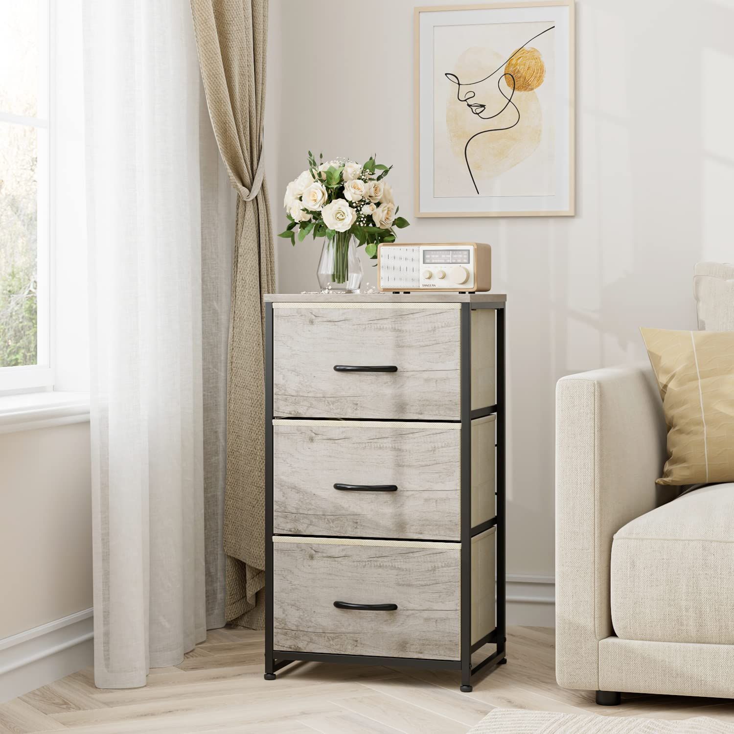 チェスト タンス 収納チェスト オーガナイザー木製天板 組立簡単 チェスト タンス 収納チェスト オーガナイザー木製天板 組立簡単 5段