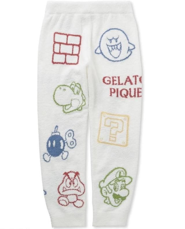 OWHT gelato pique ジェラート ピケ スーパーマリオ レディース ベビモコアソートジャガードロングパンツ
