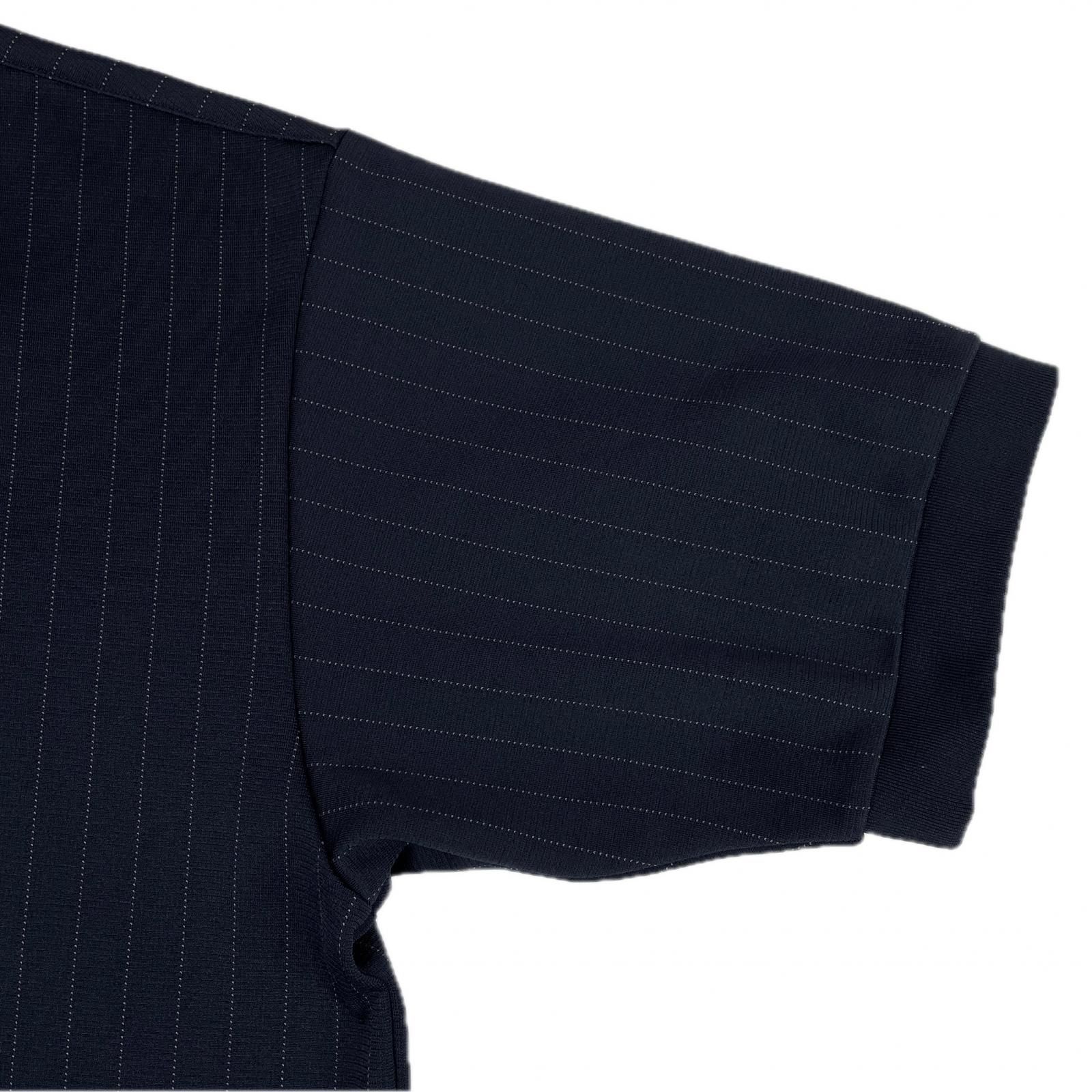 紺 エステルストライプ柄