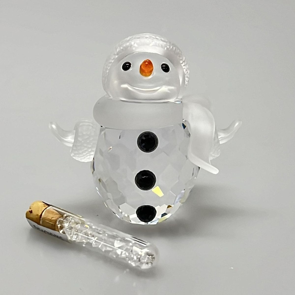 SWAROVSKI スワロフスキー 小物 - A7475NR000605 クリア×黒×オレンジ 置物 雪だるま