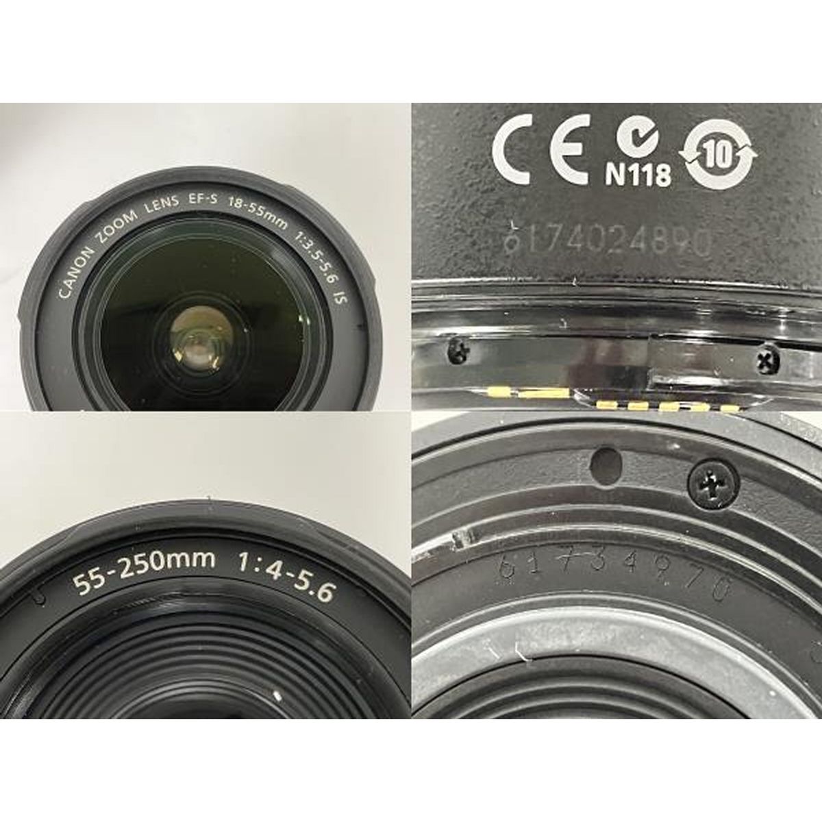 Canon EOS Kiss X3 EF-S 18-55mm F3.5-5.6 IS EF-S 55-250mm F4-5.6 一眼レフ カメラ  キャノン 中古 Y9130667 - メルカリ