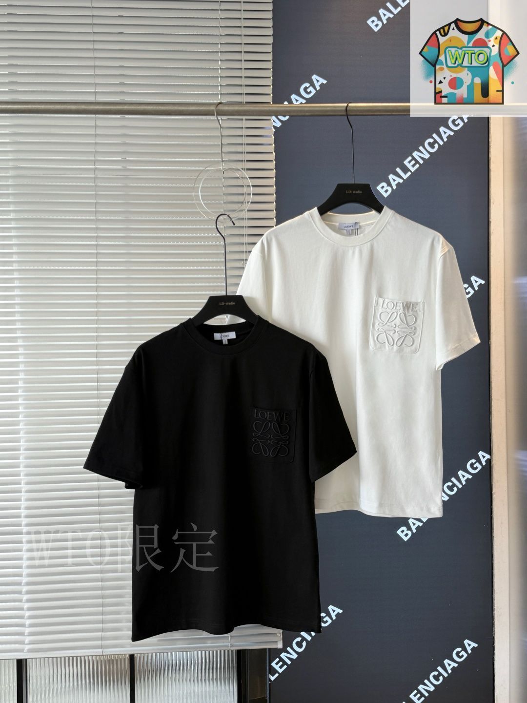 【現行・人気モデル】LOEWE ポケット付き炎刺繍Tシャツ--M 99869_G_1657605676627.jpg