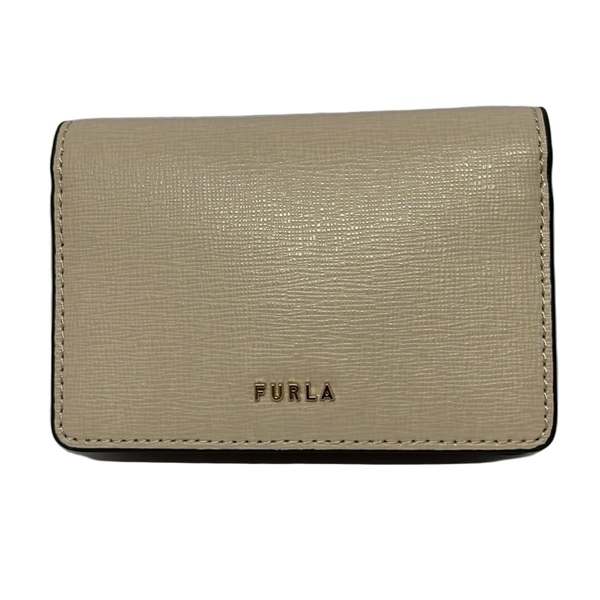 FURLA 名刺入れ ピンクベージュ レザー FURLA(フルラ) 名刺入れ - ピンクベージュ レザー