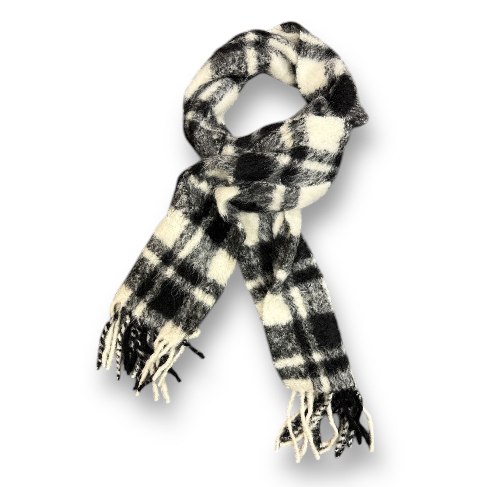 MONCLER fragment アルパカ チェックマフラー ストール モンクレール