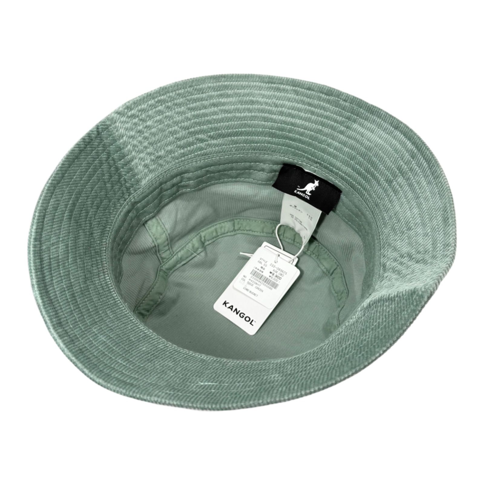 KANGOL コーデュロイ バケットハット グリーン系 Lサイズ 綿素材