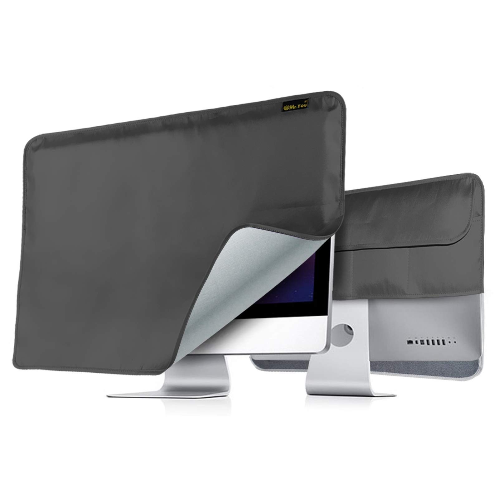 モニター防塵カバー ディスプレイカバー モニター用カバー Display 保護カバー Mr.You 防塵 静電防止 傷避け グレー 23-27インチモニター対応