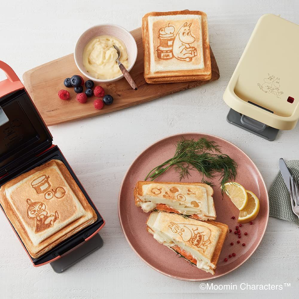 プラッド プレスサンドメーカー ムーミン RPS-2 recolte Press Sand レコルト Maker Plaid MOOMIN サーモンピンク