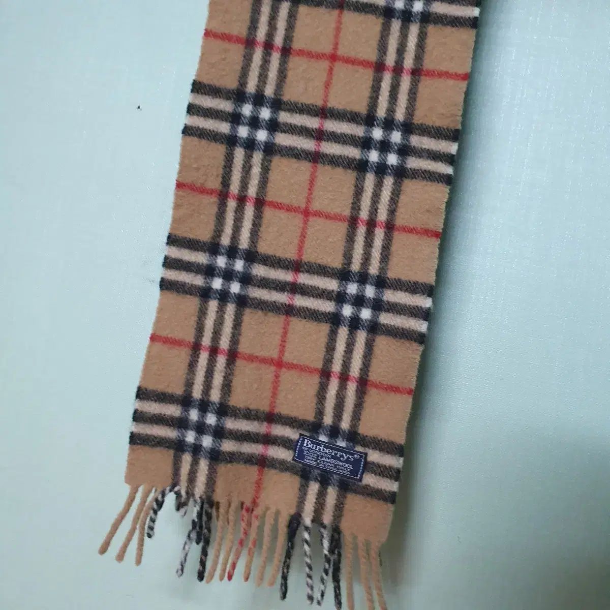 90's BURBERRY ラムウール カシミヤ マフラー Burberrysバーバリー 旧