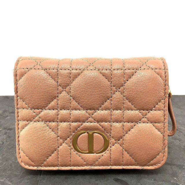 399 送料込み ♥品 Christian Dior カナージュ CaroScarlet コンパクトウォレット ギフトにも