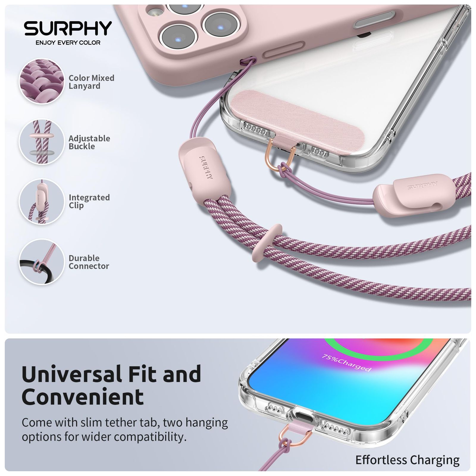 新品 [SURPHY] ハンドストラップ 3本セット 長さ調整可能 携帯/カメラ/USBメモリ/鍵