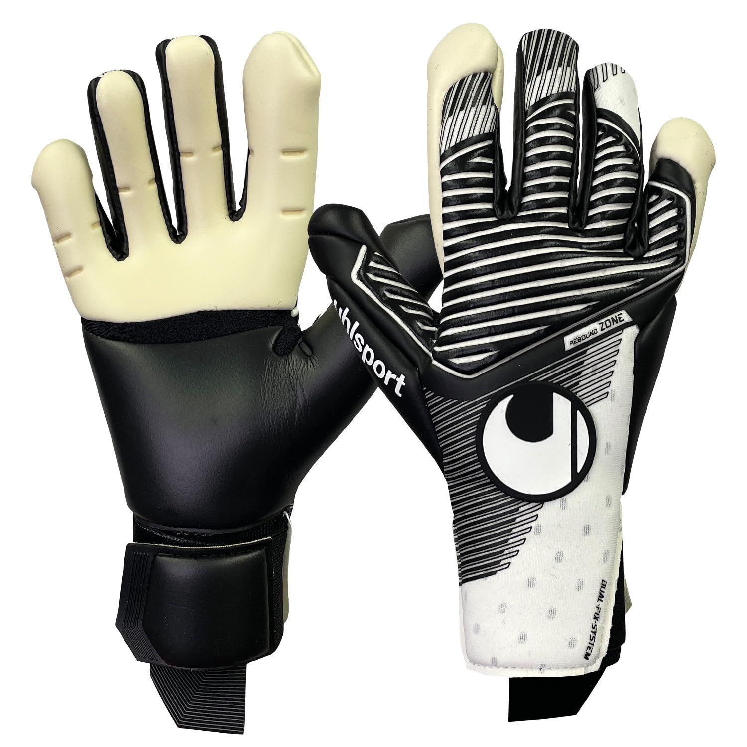 Color ホワイトｘブラック_Size 9 uhlsport ウールシュポルト 試合用 サッカー GK キーパーグローブ パワーライン アブソルートグリップ フレックス ハーフネガティブ WB 1011307 24 9 ホワイトｘブラック