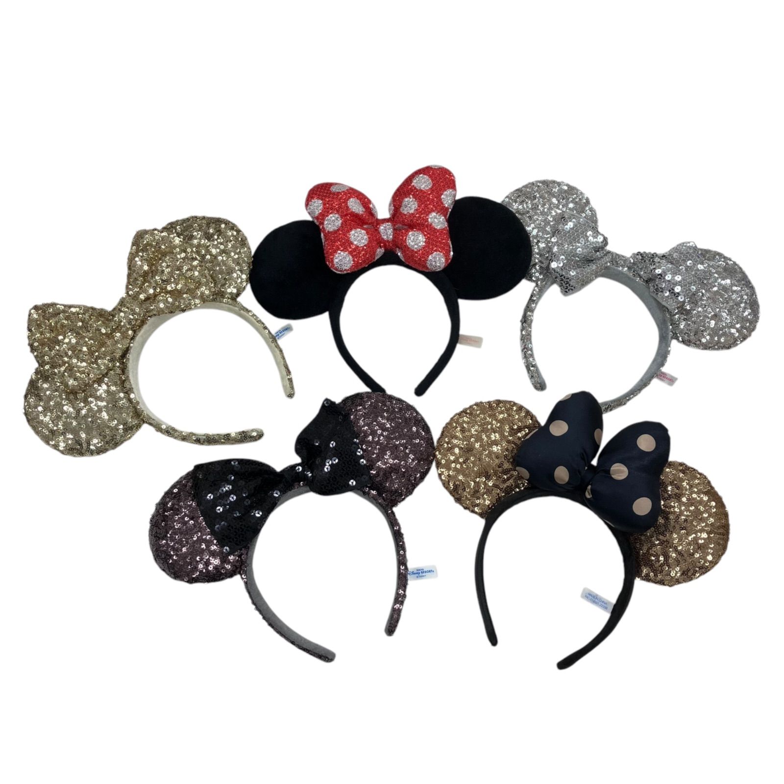 186001　現状品　Disney　ミニーマウス　リボン　カチューシャ　５点セット　まとめ売り
