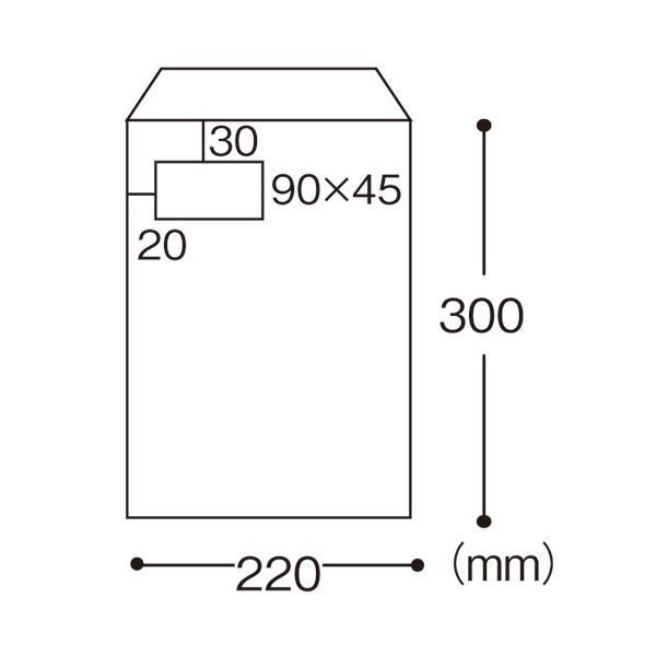 まとめ）TANOSEE 窓付封筒 裏地紋付 A4テープのり付 85g/m2 ク