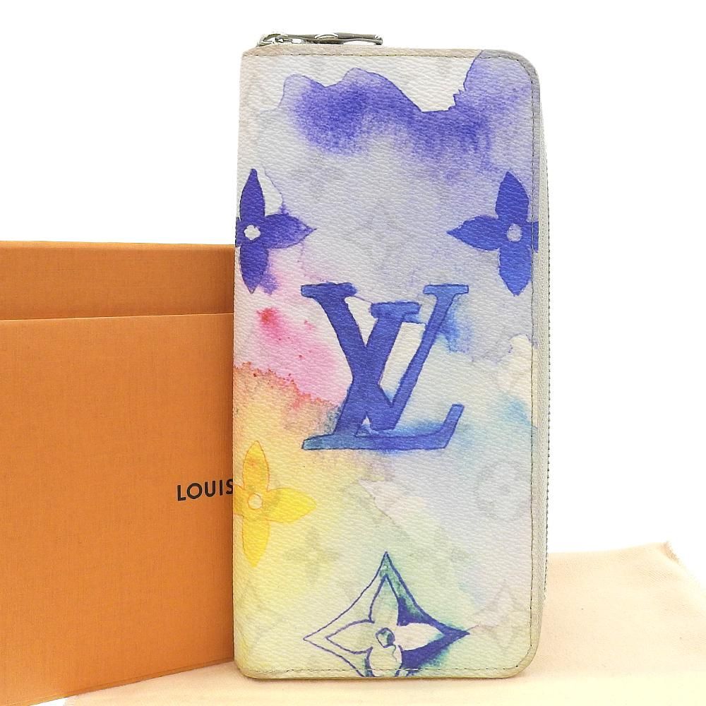 【本物保証】 希少 レア 箱・布袋付 ルイヴィトン LOUIS VUITTON モノグラム ウォーターカラー ジッピーウォレット ヴェルティカル M80499 本物保証】 希少 レア 箱・布袋付 ルイヴィトン LOUIS VUITTON