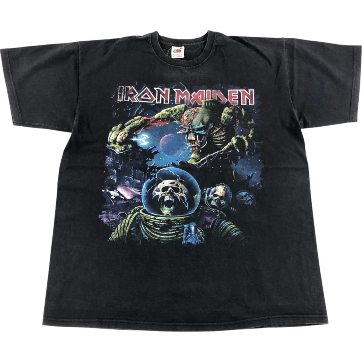 古着 フルーツオブザルーム FRUIT OF THE LOOM IRON MAIDEN アイアンメイデン ドクロ柄 スカル柄 バンドTシャツ バンT|eaa547797