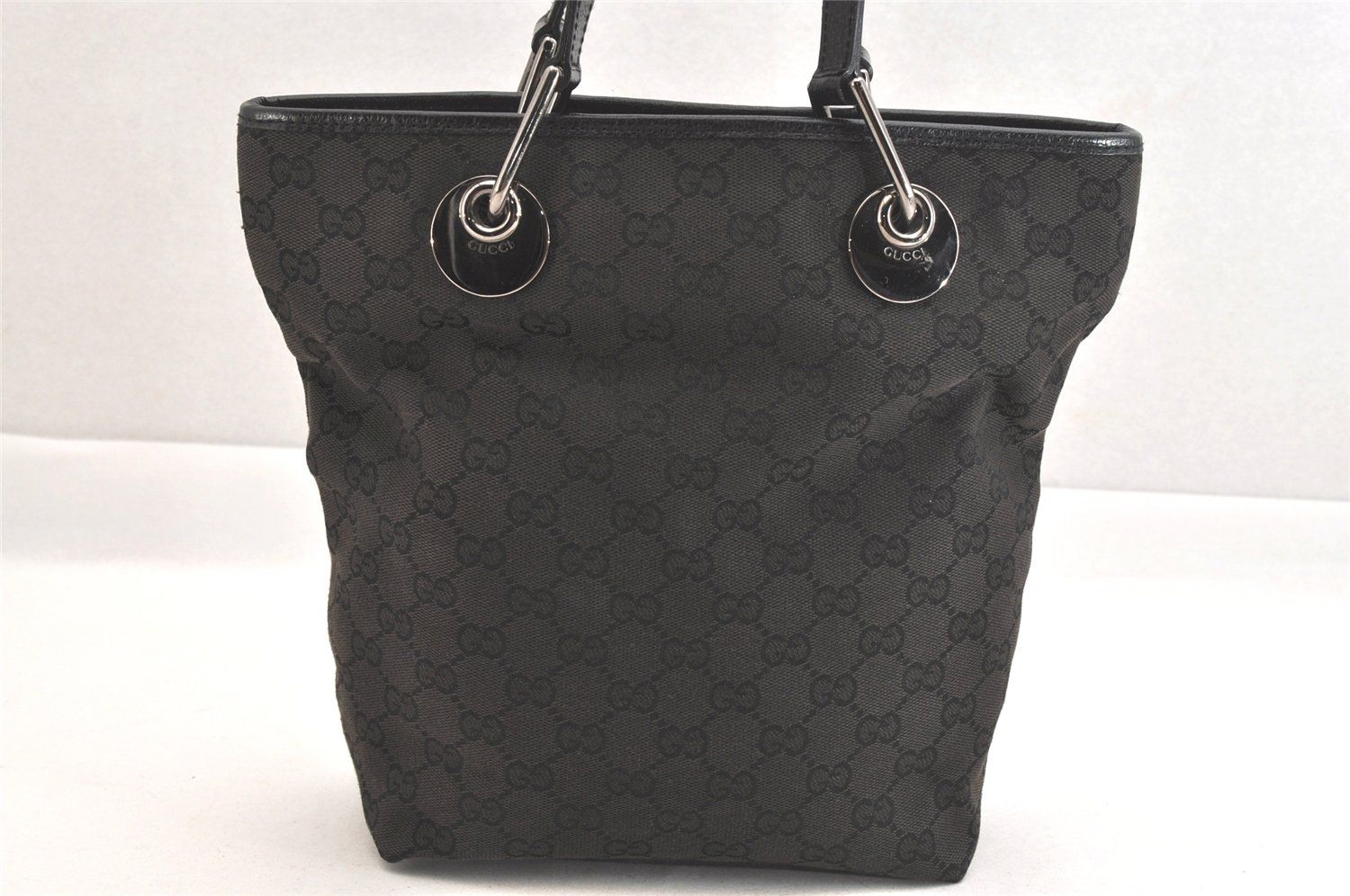 【美品】GUCCI GG エクリプス トートバック キャンバス レザー ブラック GGキャンバス グッチ エクリプス トートバッグ 120837 レザー
