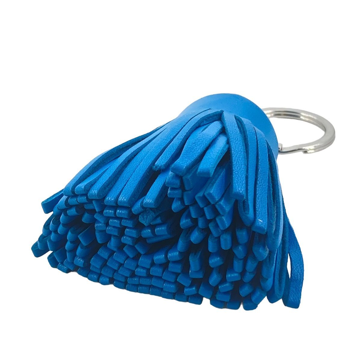 中古】 HERMES エルメス カルメン バッグチャーム ブルー レザー