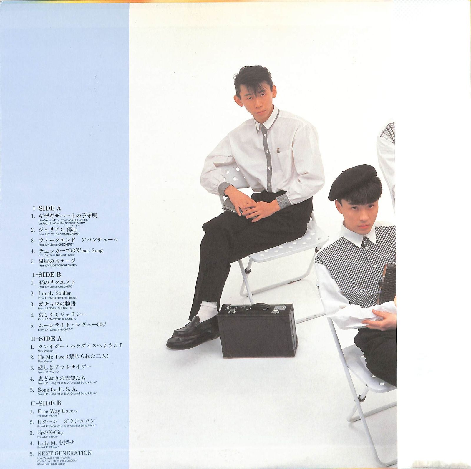 LP2枚 / チェッカーズ(藤井フミヤ) / The Checkers Best  (1987年・C45A-0585・ベストアルバム・ライヴ録音・新録音Ver.収録有) / A00594311