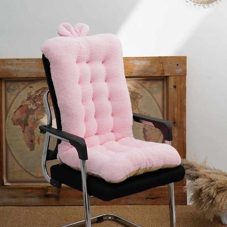 背もたれ 椅子 クッション 厚手 暖かい ボア もこもこ ふわふわ 座布団