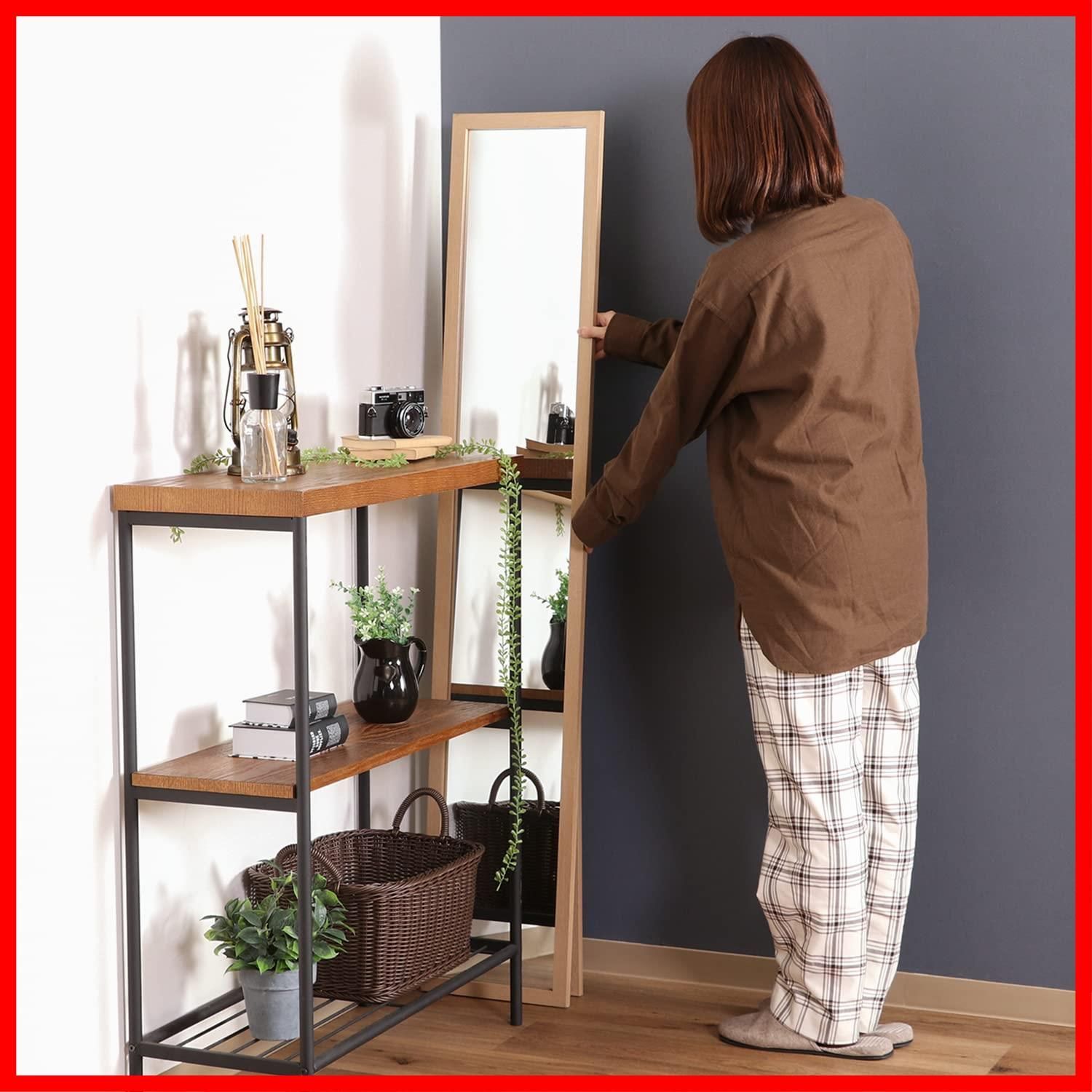 在庫セール】不二貿易 姿見 全身鏡 スタンドミラー 幅27×奥行39