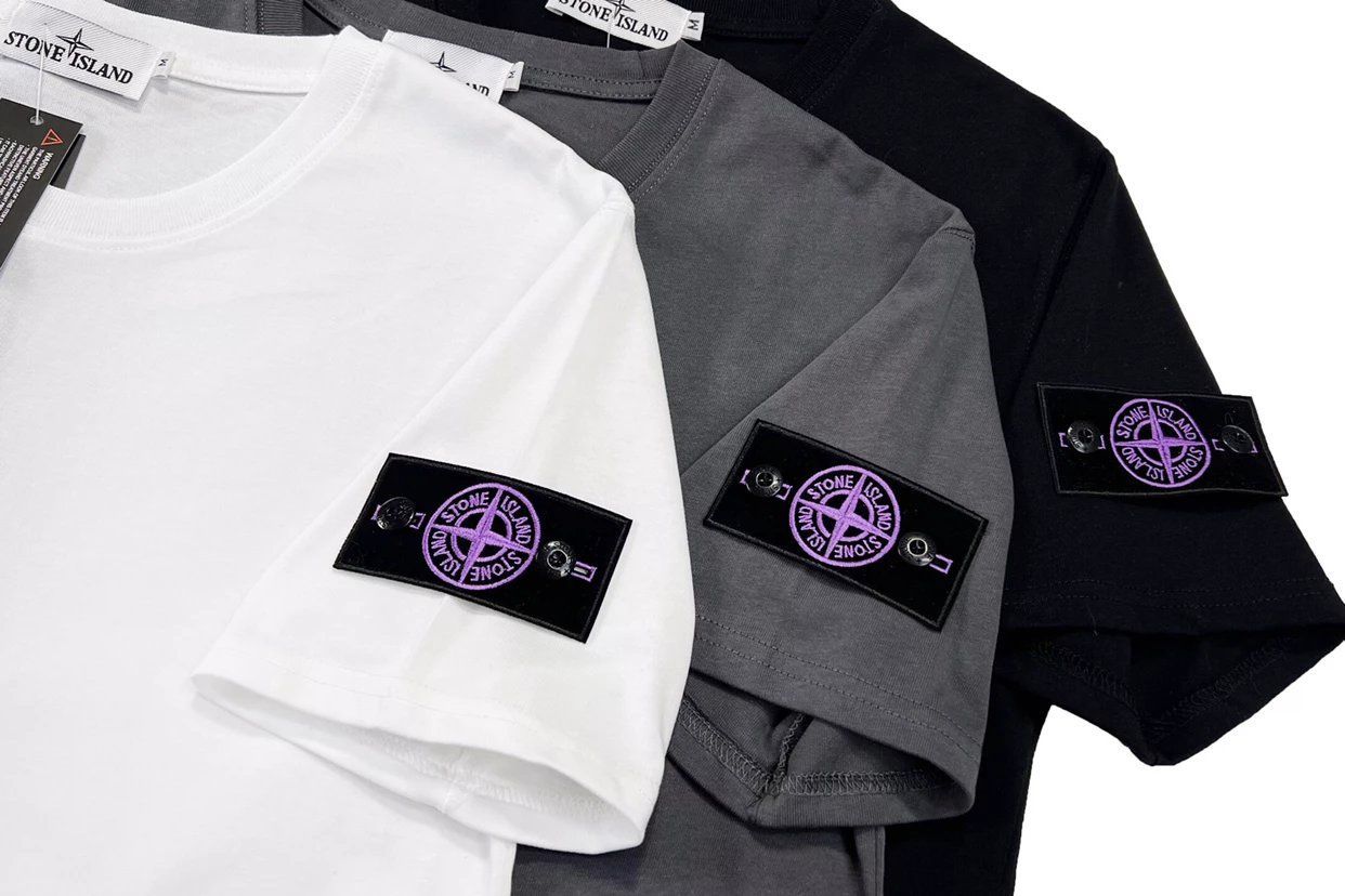 STONE ISLAND .ストーンアイランドニット 半袖Ｔシャツ春夏メンズレディースブラック/ホワイト/グレー