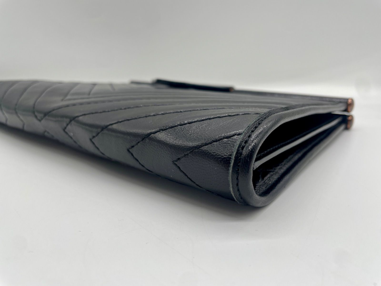 YSL ノベルティー ブラック キルティング クラッチバッグ ◎YVESAINT LAURENT イヴ・サンローラン クラッチバッグ セカンド