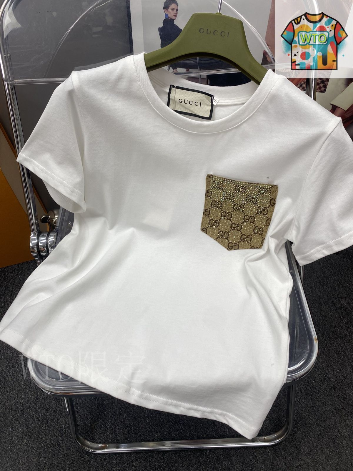 今日特価】Gucci New T-shirt 双 G ジャカード ポケット