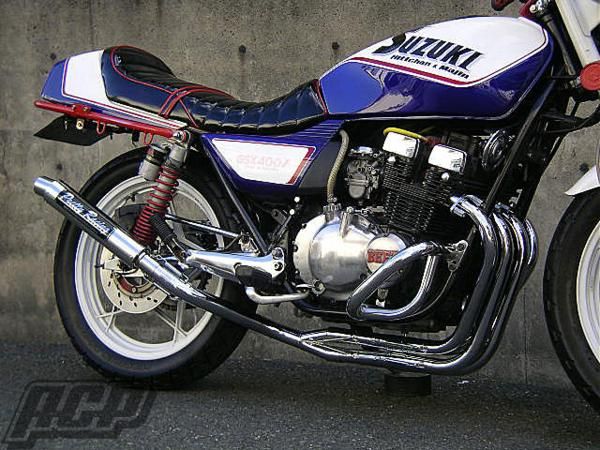 プリティー製 GSX400FS 極 タイプ3 4-2-1 マフラー メッキ